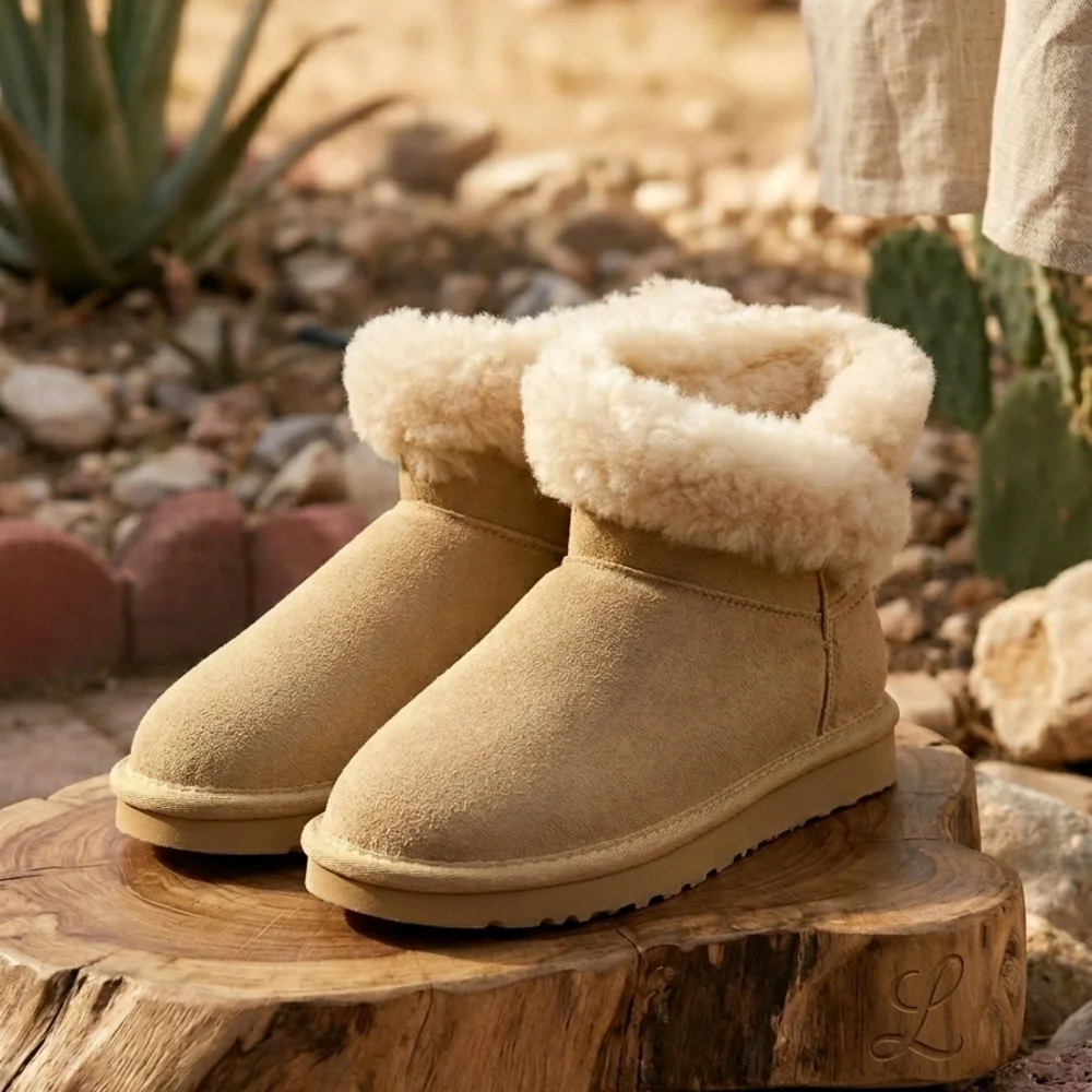 Bearpaw Women's Tan Franie Faux Shearling Lined Bootie Size 6